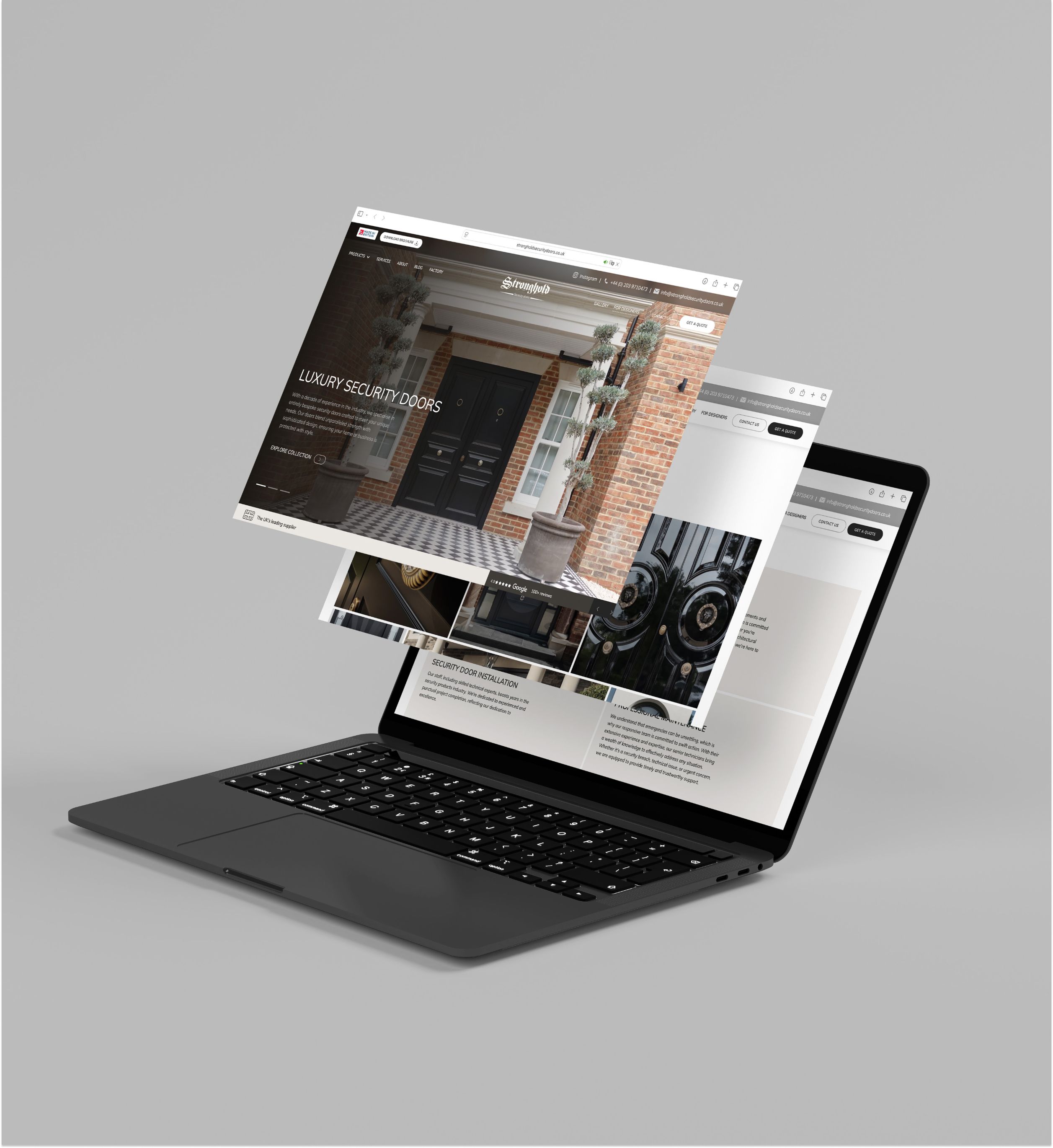 Digital Agency Studio website shown on a laptop mockup